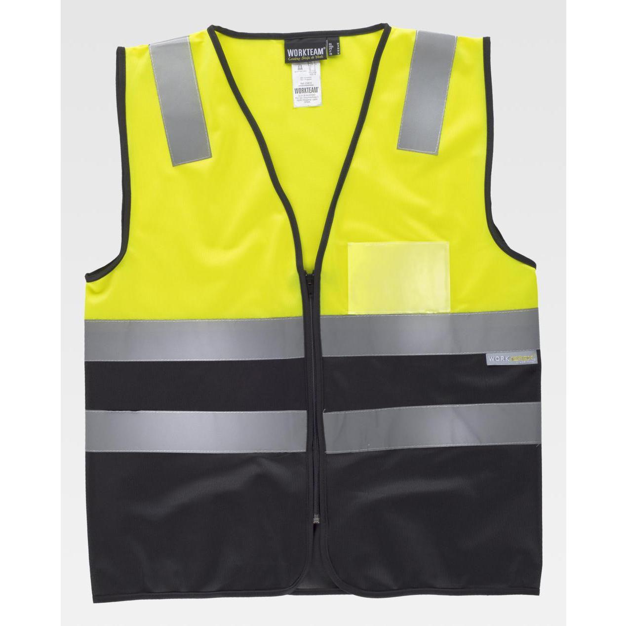 Gilet da Lavoro con Cerniera e Bande Alta Visibilit� C3615 - Workteam