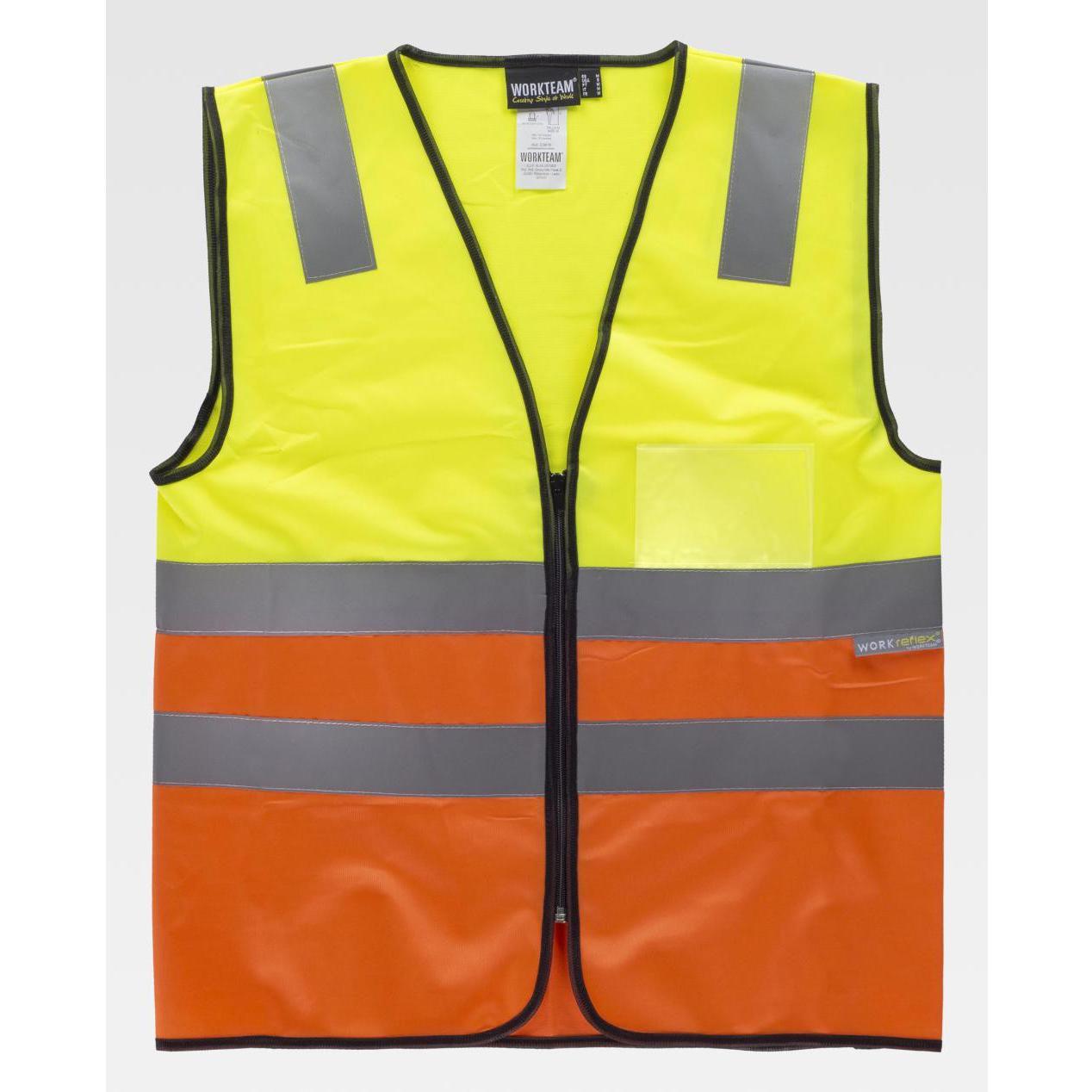 Gilet da Lavoro con Cerniera e Bande Alta Visibilit� C3616 - Workteam