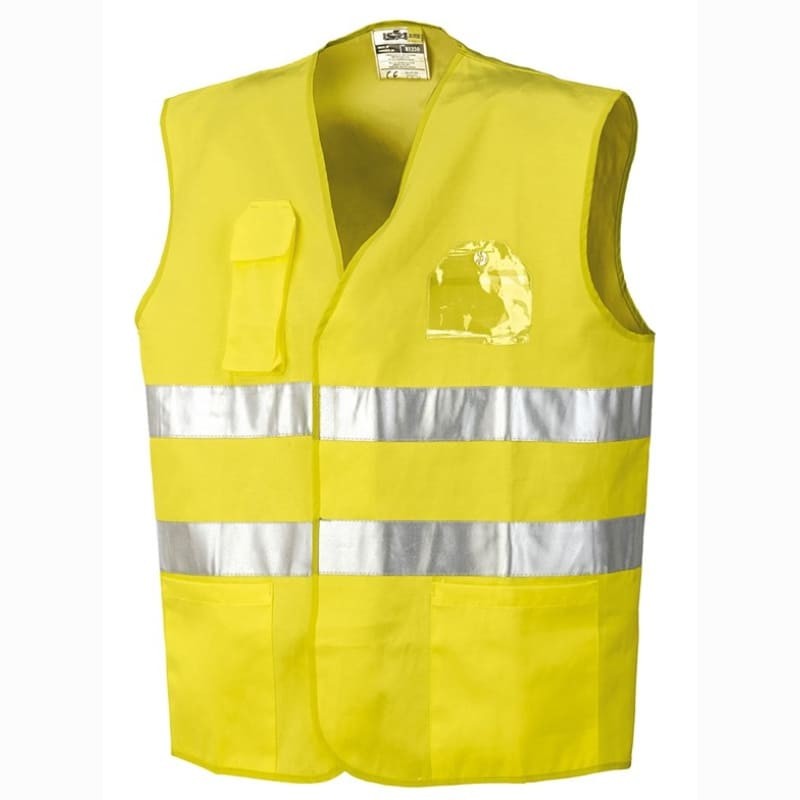 Gilet da Lavoro con Tasche Alta Visibilit� ISSA LINE - 01250
