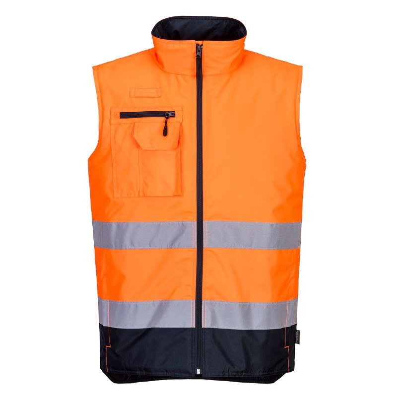 Gilet da Lavoro Imbottito Bicolore Alta Visibilit� Portwest S267