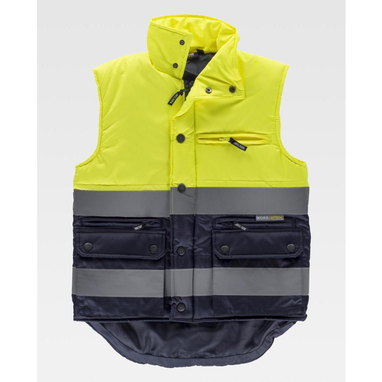 Gilet da Lavoro Imbottito Bicolore Alta Visibilit� S4035 - Workteam