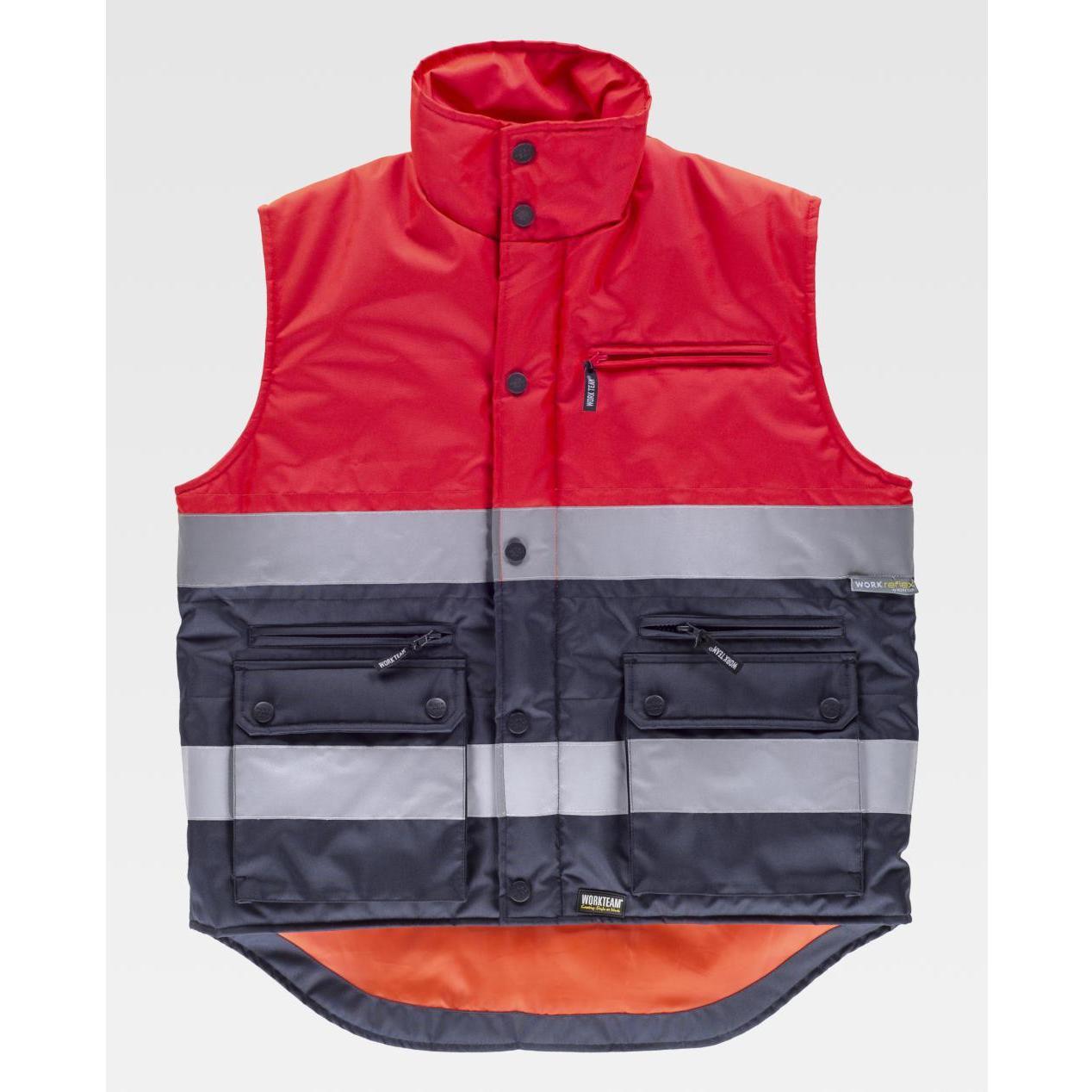 Gilet da Lavoro Imbottito Bicolore Alta Visibilit� S4037 - Workteam
