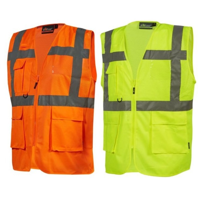 Gilet da Lavoro Multitasche Alta Visibilit� U-Power Castor HL376