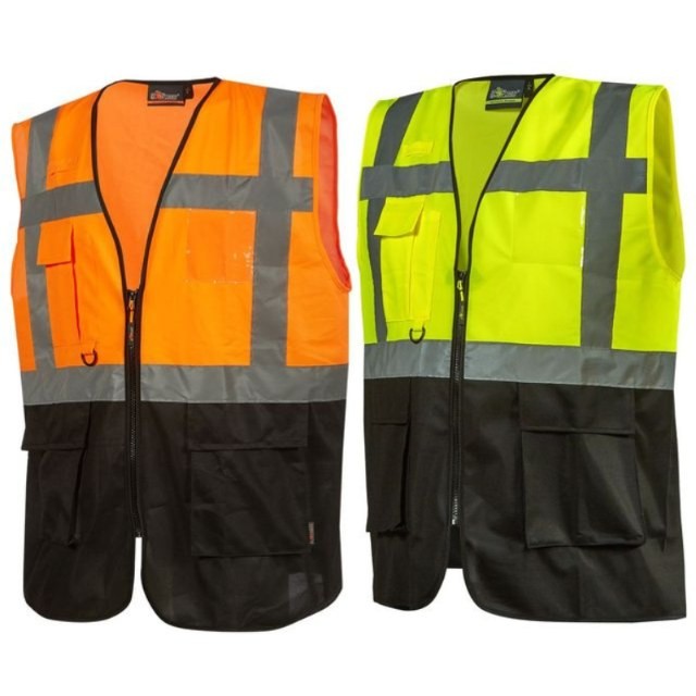 Gilet da Lavoro Multitasche Bicolore Alta Visibilit� U-Power Diadem HL377