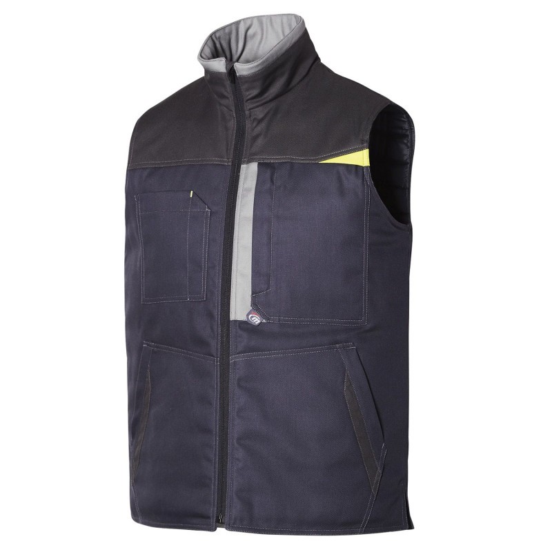 Gilet da Lavoro Trapuntato Multitasche Metal Free Lemon Shake Molinel 0822.2667.159