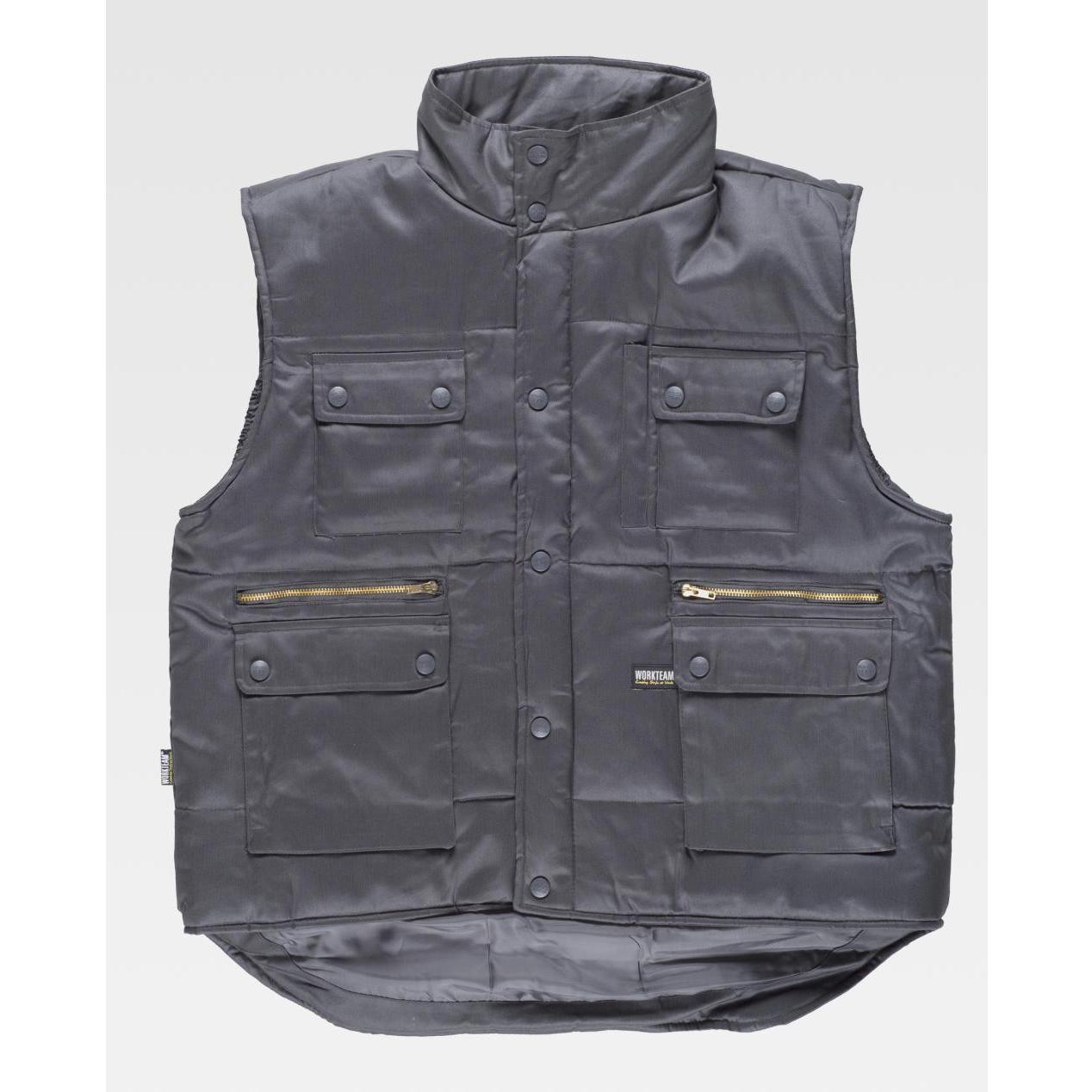 Gilet da Lavoro Workteam Imbottito Multitasche S3209