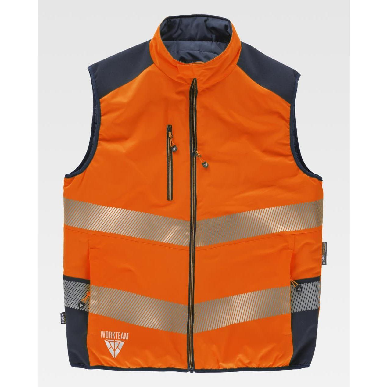 Gilet da Lavoro Workteam Imbottito Reversibile Alta Visibilit� C8250