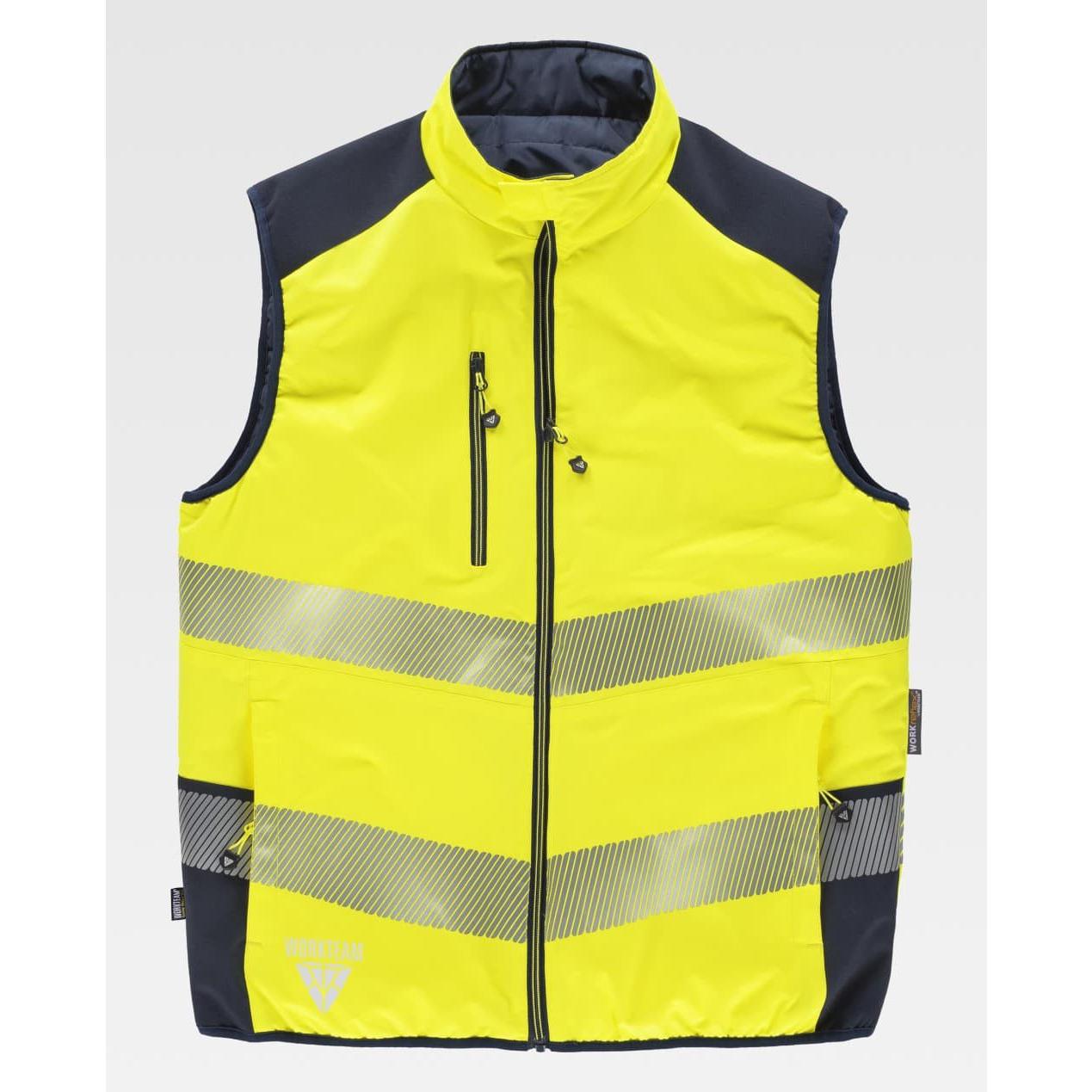 Gilet da Lavoro Workteam Imbottito Reversibile Alta Visibilit� C8250