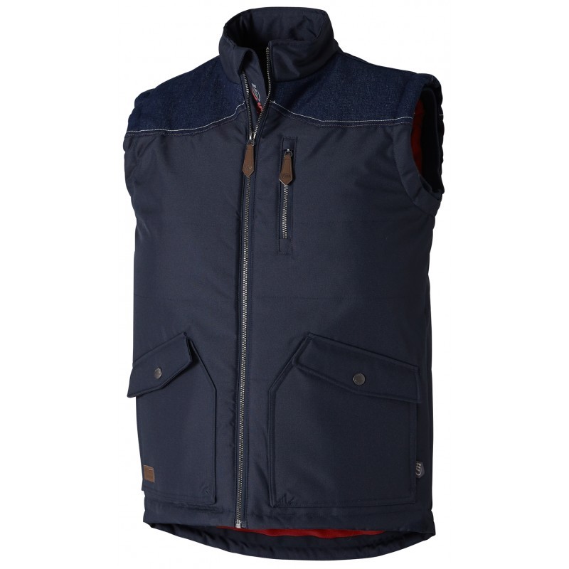 Gilet trapuntato da Lavoro Multitasche Molinel Denim 0304.9999.158