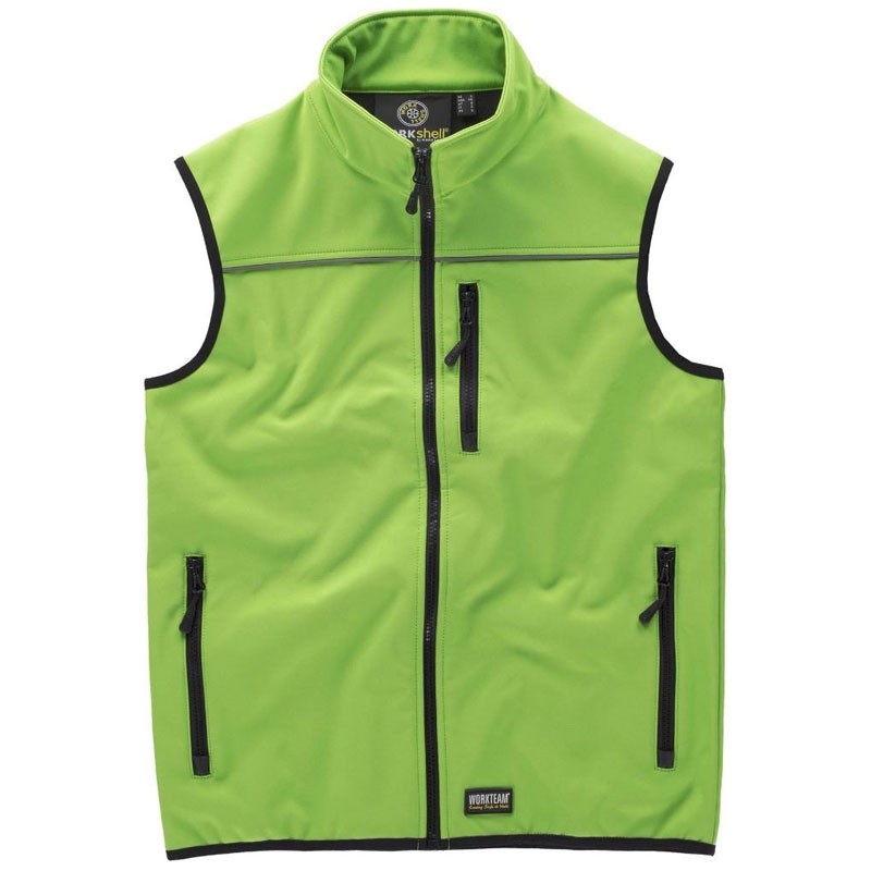 Gilet Workshell invernale multitasche con dettagli riflettenti - Workteam
