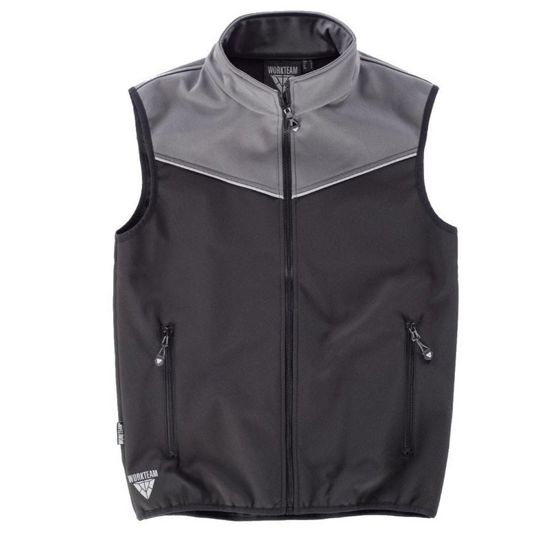 Gilet Workshell sportivo combinato a collo alto - Workteam