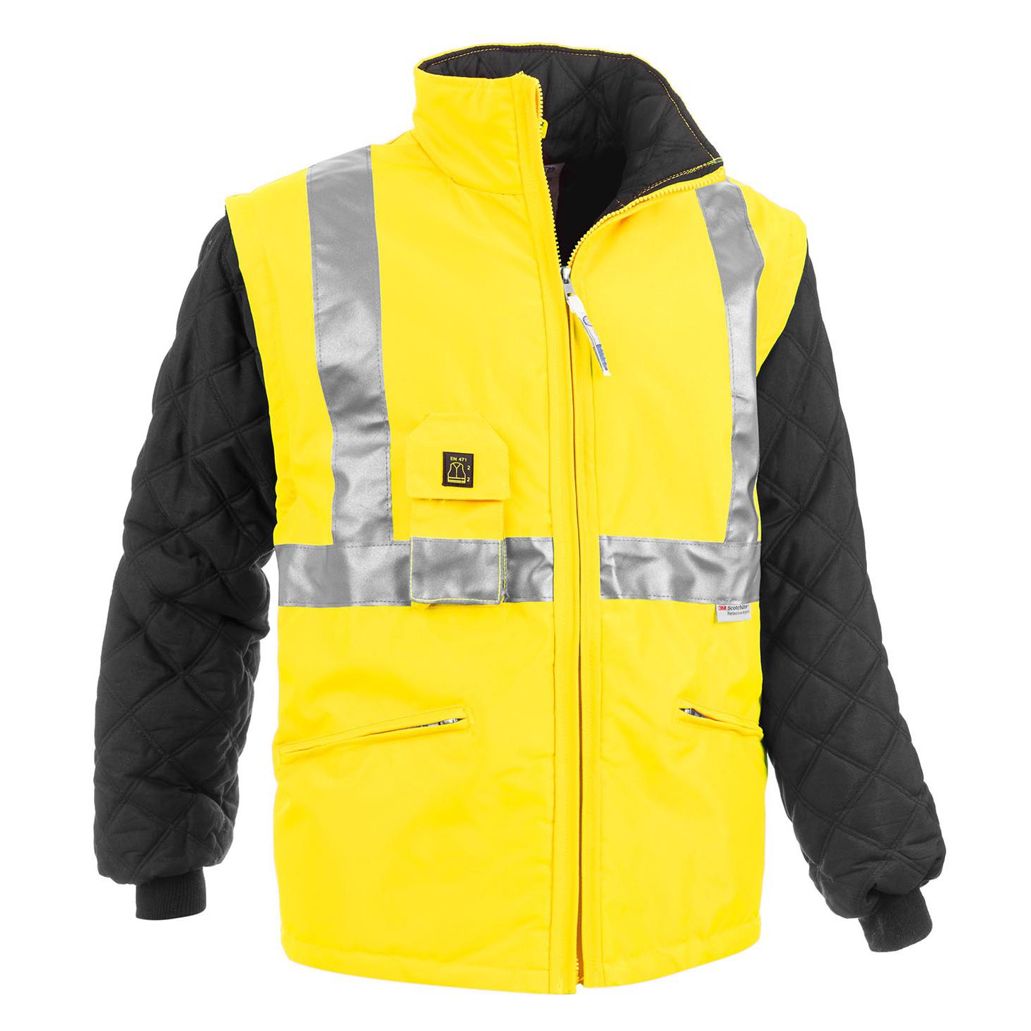 Giubbotto da Lavoro Alta Visibilit� Multitasche Con Maniche Staccabili Sottozero Autostradale 2301