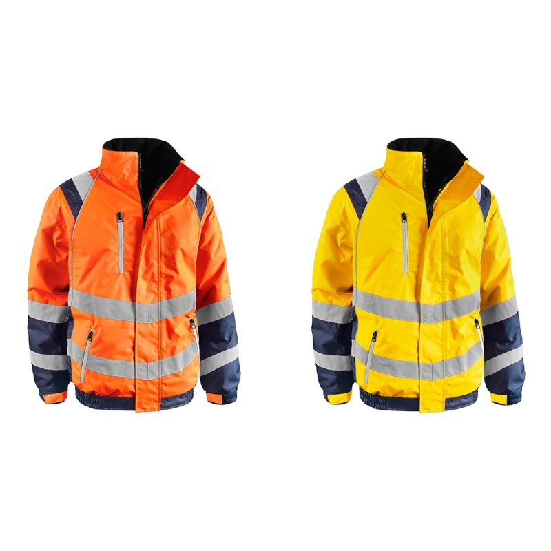 Giubbotto da Lavoro Alta Visibilit� Multitasche Impermeabile Sottozero Spotlight 2355