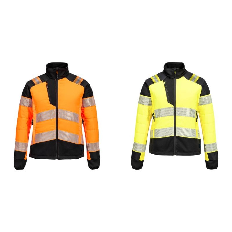 Giubbotto da Lavoro Alta Visibilit� Multitasche Impermeabile Stretch da Donna Portwest T171