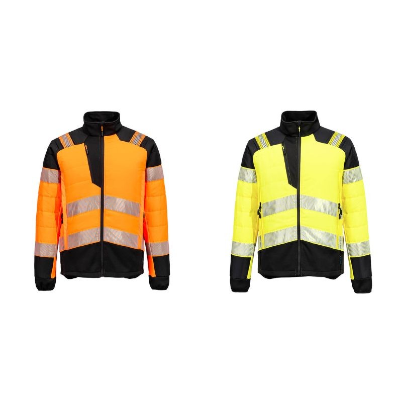 Giubbotto da Lavoro Alta Visibilit� Multitasche Impermeabile Stretch Portwest T170