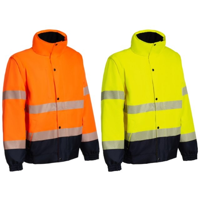 Giubbotto da Lavoro Alta Visibilit� Multitasche Invernale P&P Loyal Bomber GGX1U 413