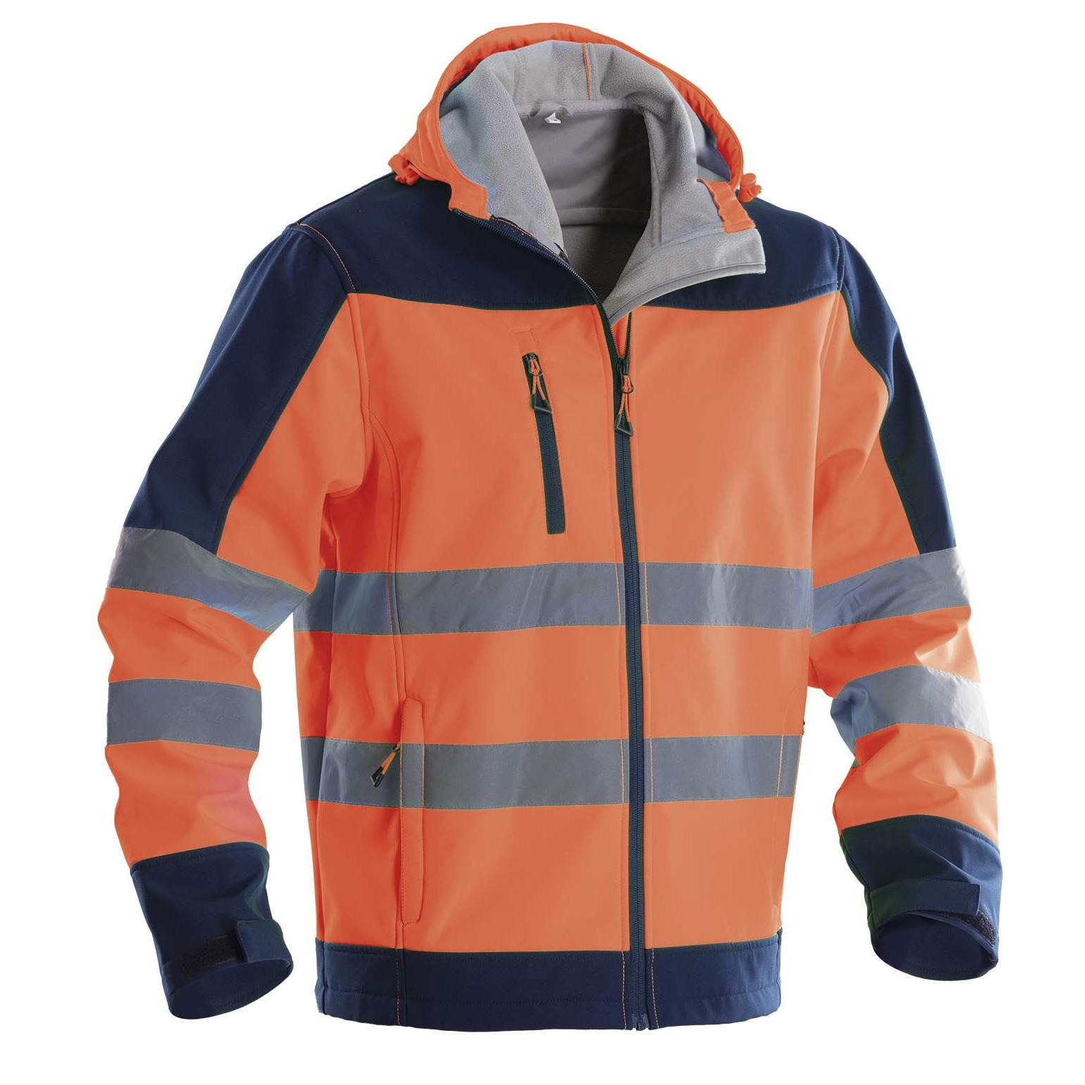 Giubbotto da Lavoro Alta Visibilit� Softshell Multitasche Invernale Zip Intera con Cappuccio P&P Loyal Bright GGX1R 411