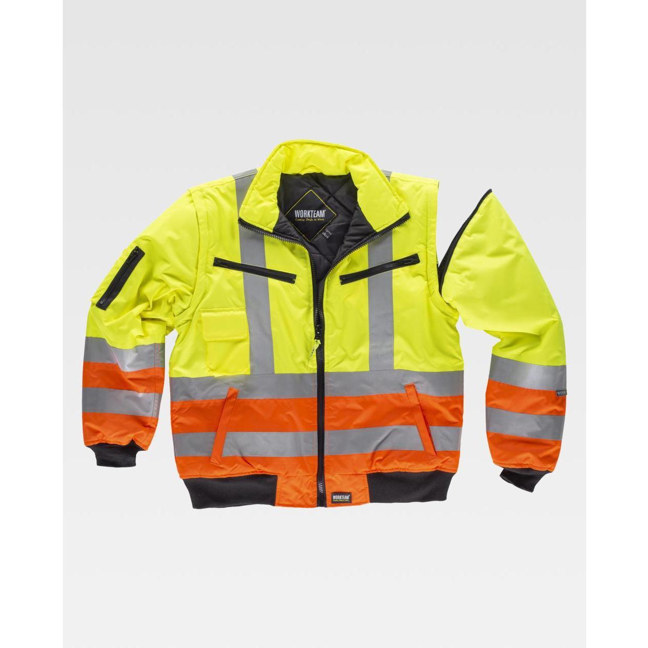 Giubbotto da Lavoro Imbottito Bicolore Alta Visibilit� C3736 - Workteam