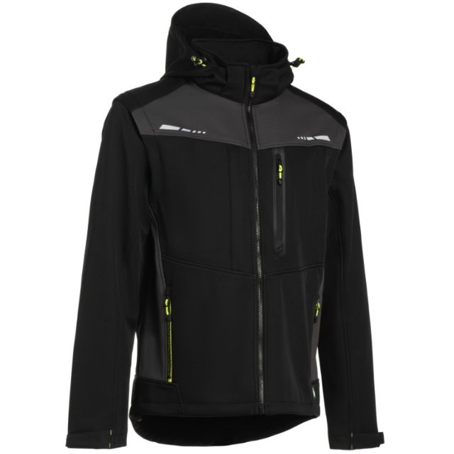 Giubbotto da Lavoro Multitasche Stretch con Capuccio P&P Loyal Softshell Fortis Flex FRX5A 426