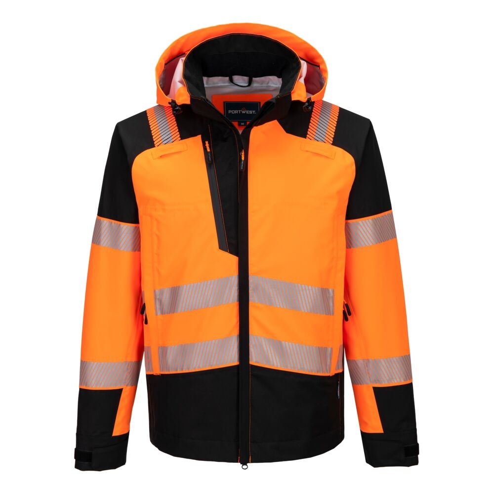 Giubbotto da Lavoro Portwest Alta Visibilit� T166 PW3 Hi-Vis Multitasche Impermeabile Stretch