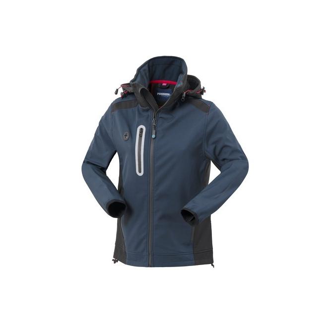 Giubbotto da Lavoro Softshell Multitasche Impermeabile con Cappuccio da Donna Rossini Smarty Lady HH639