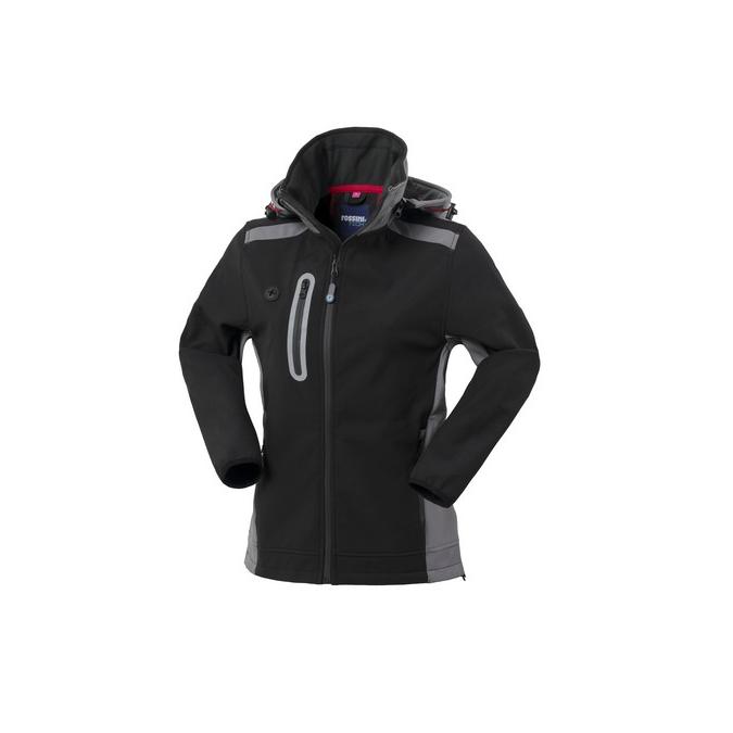 Giubbotto da Lavoro Softshell Multitasche Impermeabile con Cappuccio da Donna Rossini Smarty Lady HH639