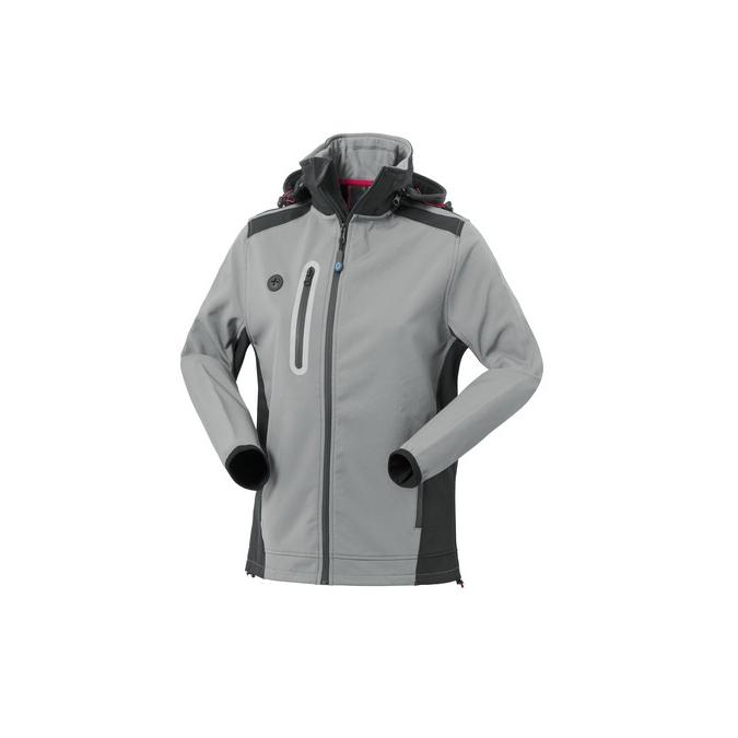 Giubbotto da Lavoro Softshell Multitasche Impermeabile con Cappuccio da Donna Rossini Smarty Lady HH639