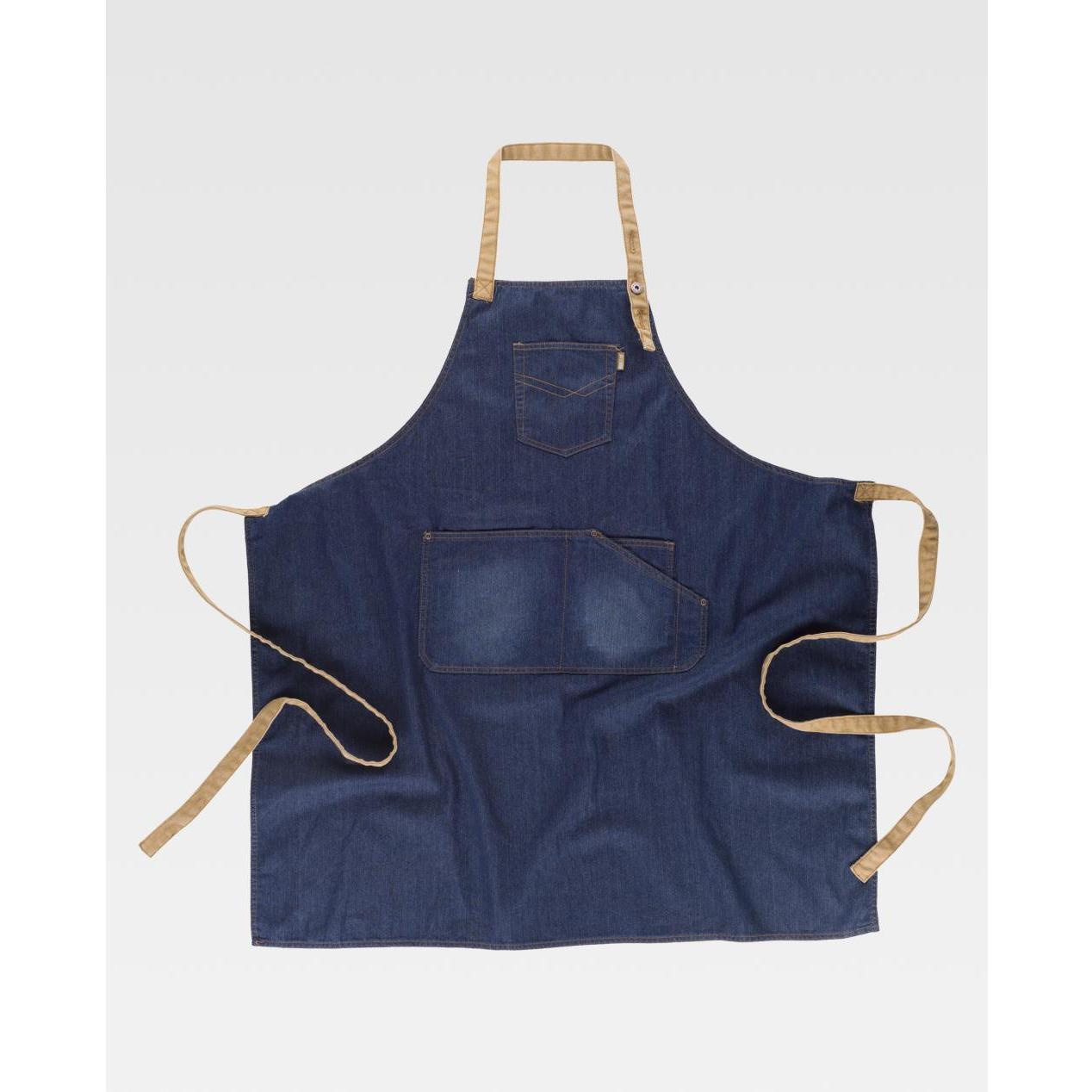 Grambiule da Lavoro Workteam Jeans Pettorina M710