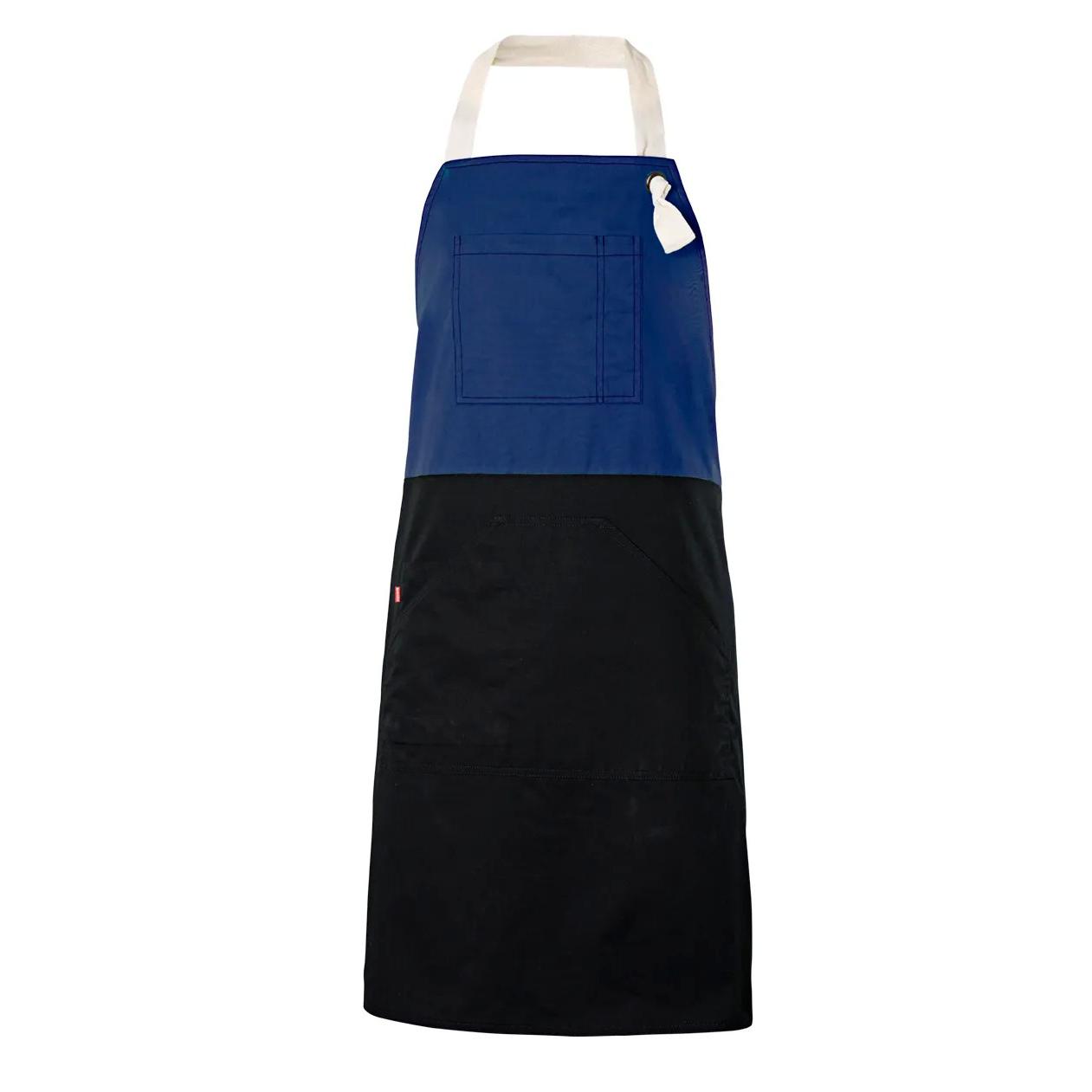 Grembiule bicolore con Pettorina da Lavoro Multitasche Velilla 404210B