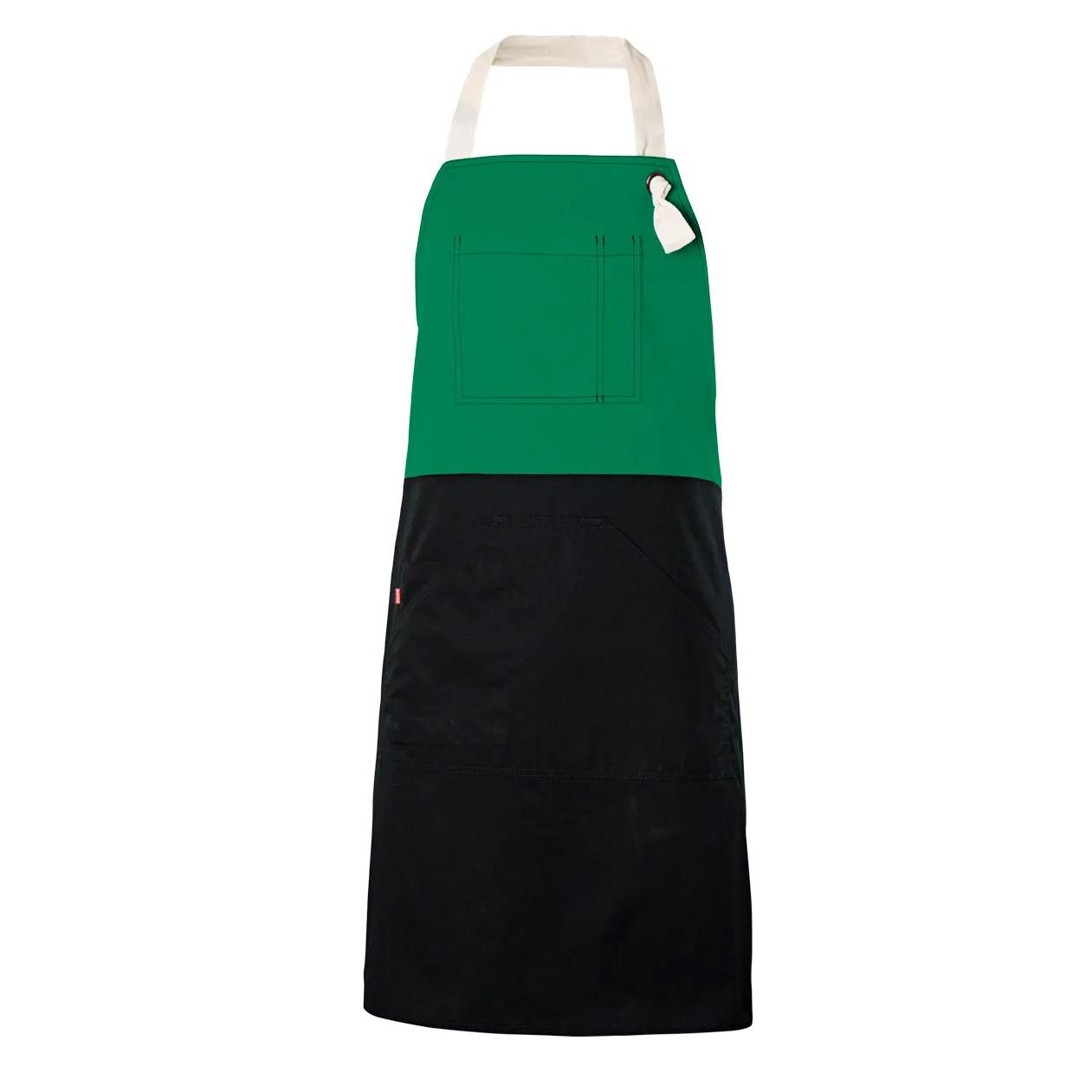 Grembiule bicolore con Pettorina da Lavoro Multitasche Velilla 404210B