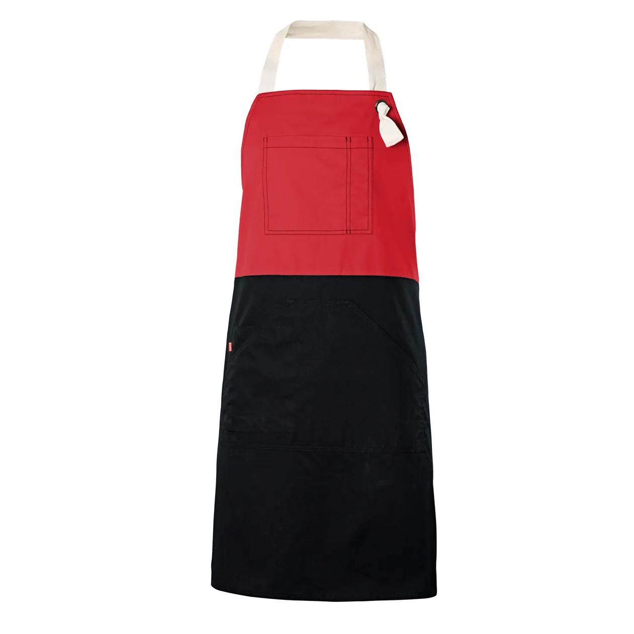 Grembiule bicolore con Pettorina da Lavoro Multitasche Velilla 404210B
