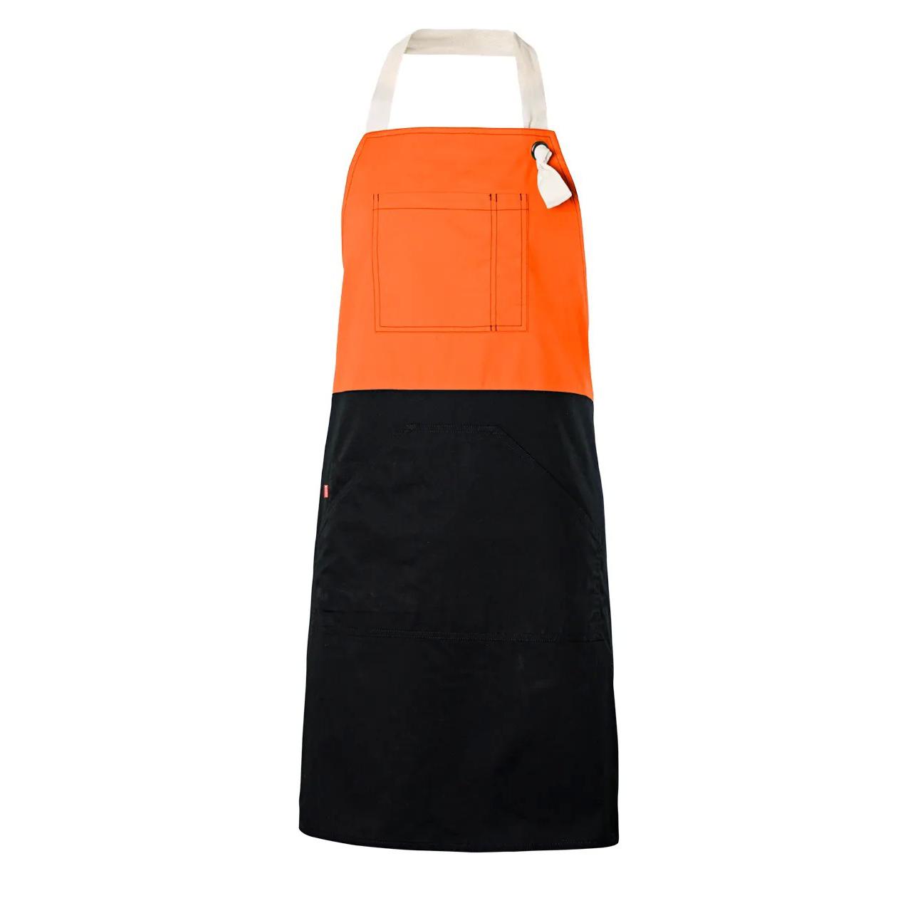 Grembiule bicolore con Pettorina da Lavoro Multitasche Velilla 404210B