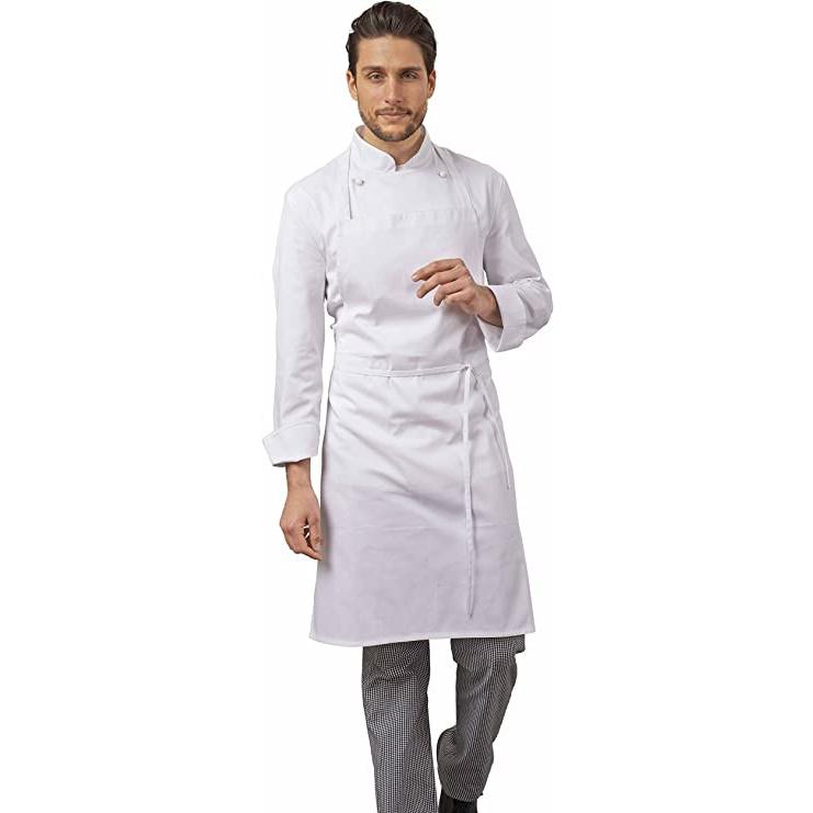 Grembiule chef con pettorina 100% cotone Step One Horeca Siggi - 5 pezzi - 68SE0316/00-9000