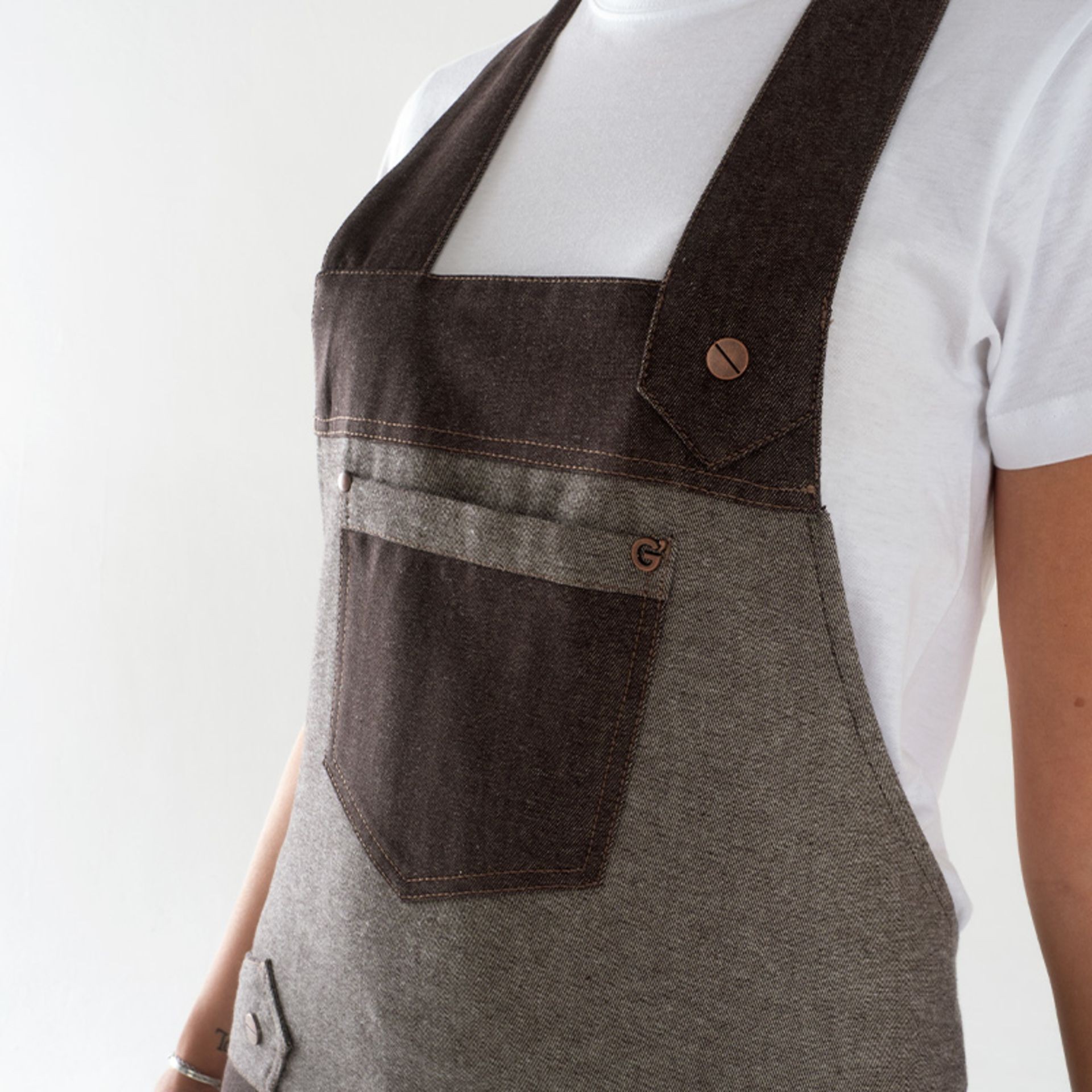 Grembiule da Lavoro 100% Cotone Multitasche Giblor's Luna Lady 22P01H069