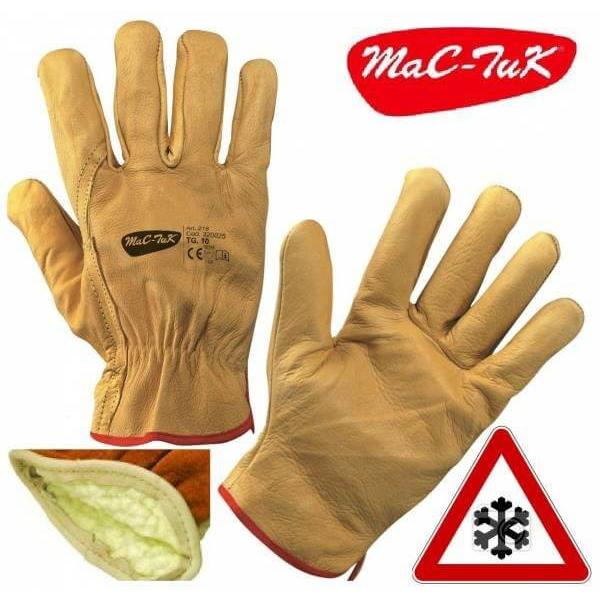 Guanti da lavoro in Pelle Fiore Bovino Felpati Invernali - 218