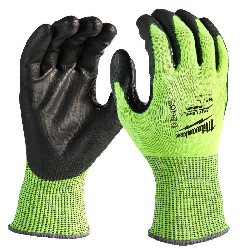 Guanti da Lavoro Milwaukee Alta Visibilit� Hi-vis Taglio D 4932479926