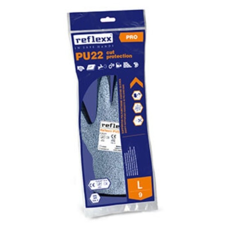 Guanti da lavoro Supportati in Poliuretano Reflexx PU22 cut protection
