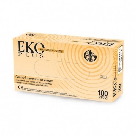 Guanti in lattice Bianco senza talco polvere EKO PLus di Qualit� Ultra TOP - 100 Pezzi