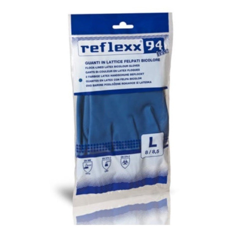 Guanti in Lattice riutilizzabili Bicolore Reflexx 94