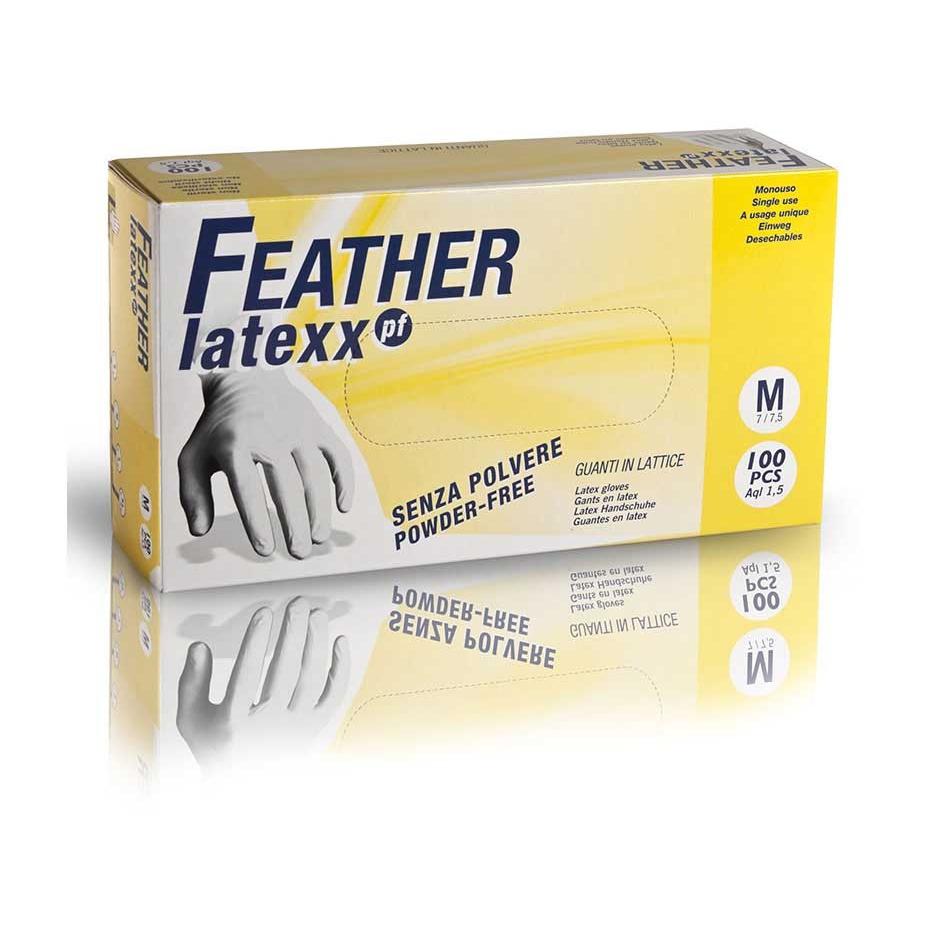 Guanti in lattice senza polvere - Feather Latexx PF