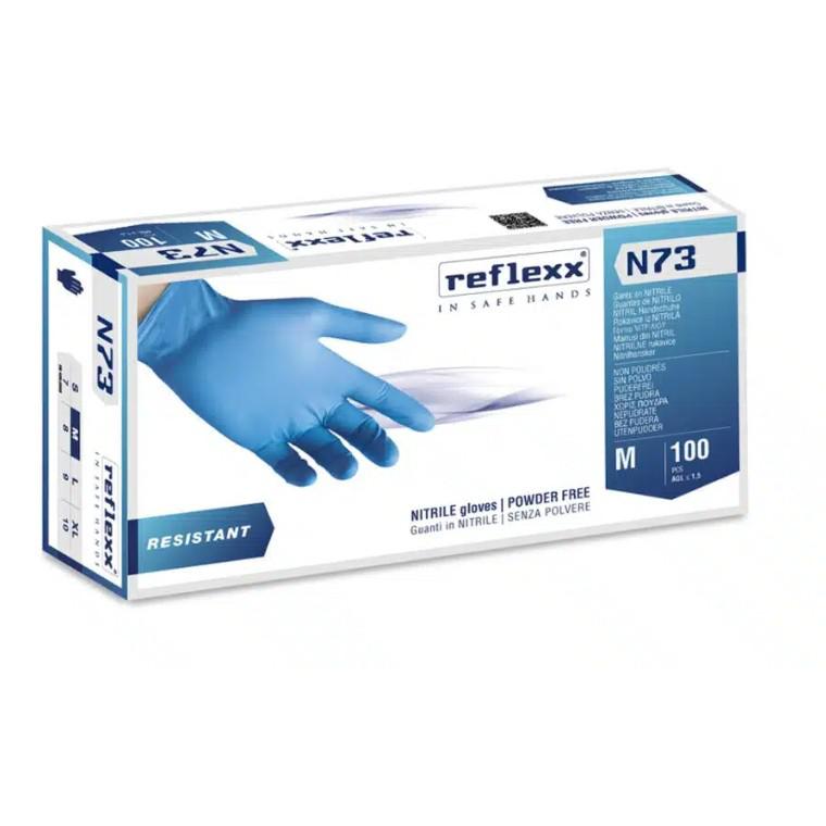Guanti in Nitrile Azzurro Reflexx N73 senza polvere