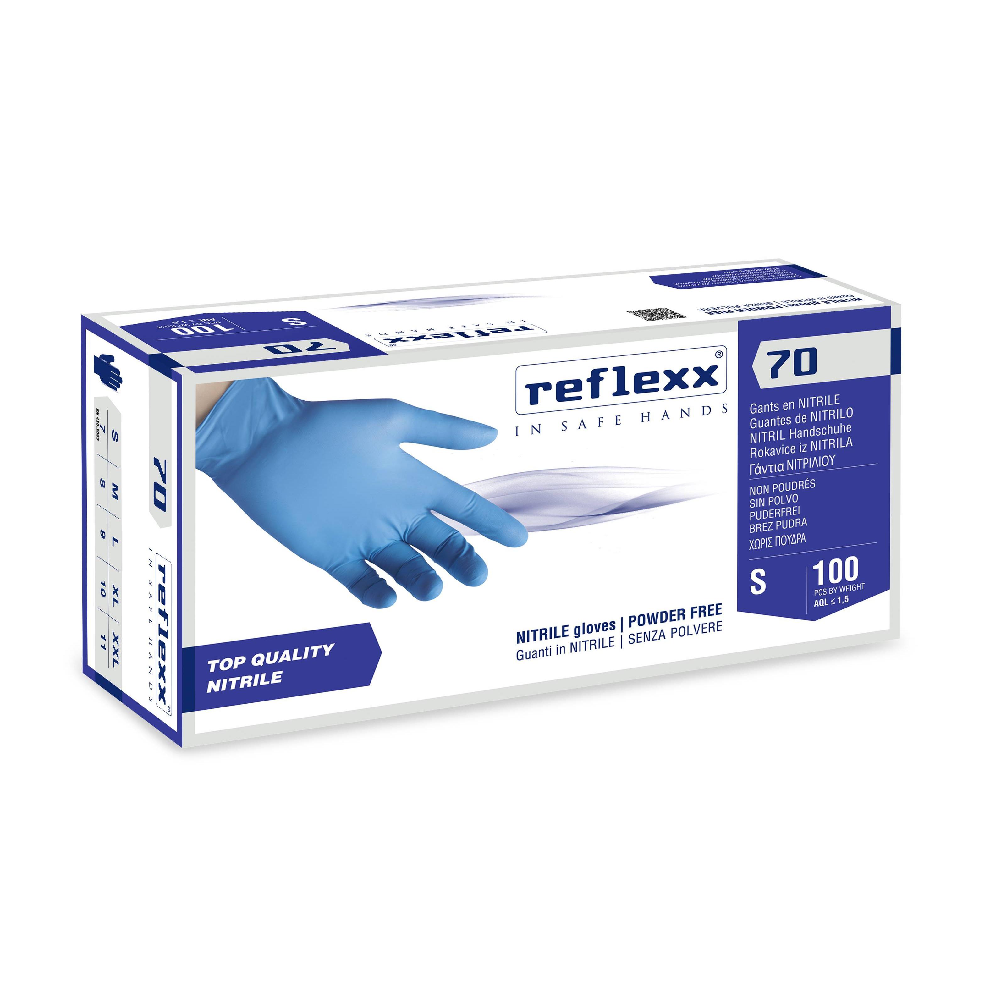 Guanti in nitrile di qualit� top Reflexx 70
