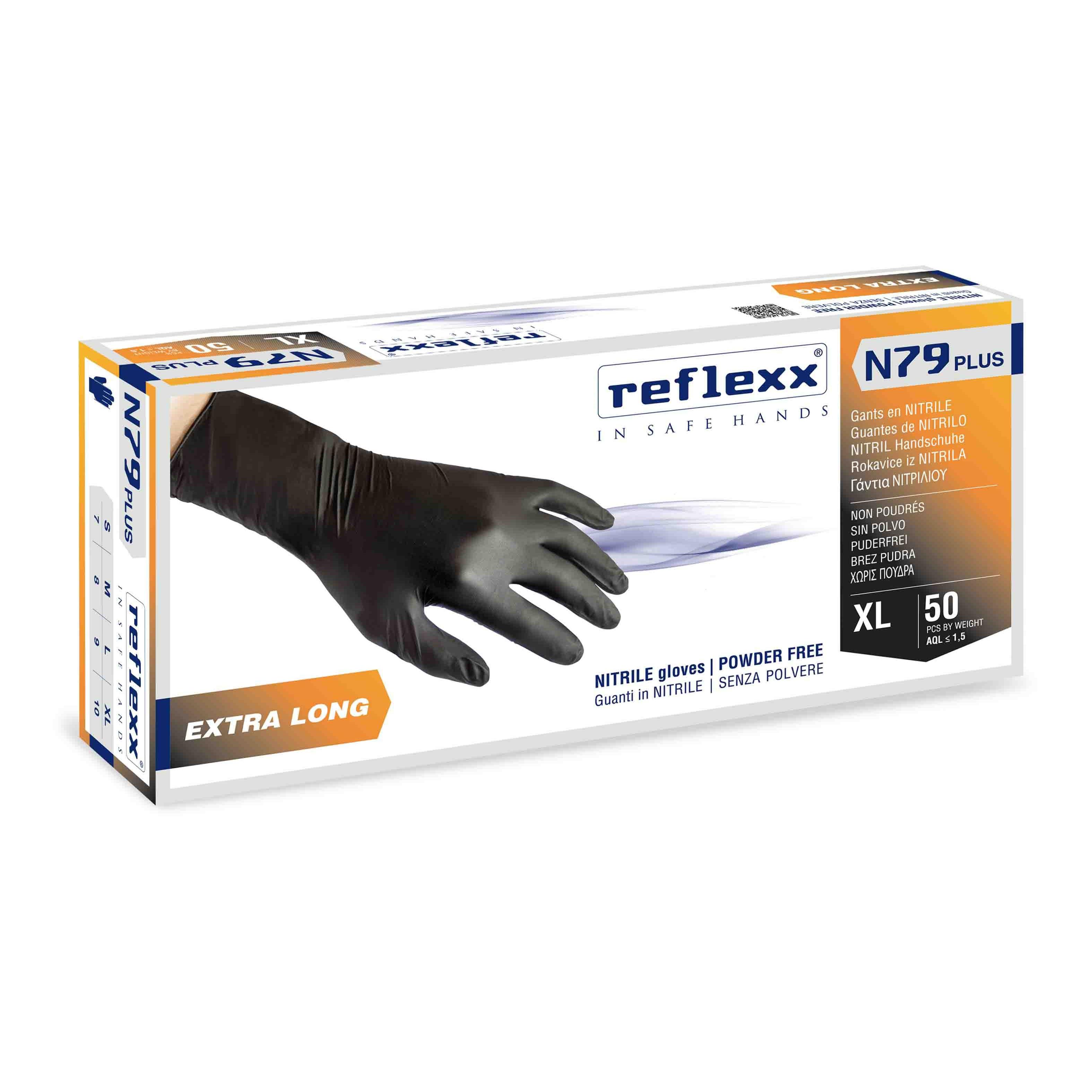 Guanti in Nitrile Extra Long Reflexx N79