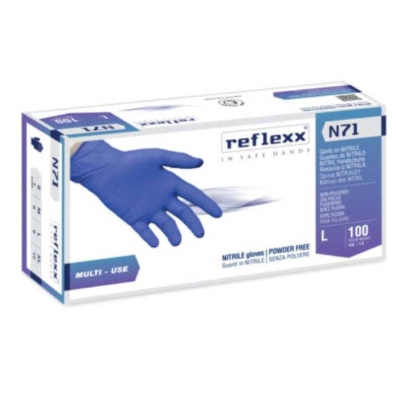 Guanti in Nitrile Ipoallergenici senza polvere Reflexx N71