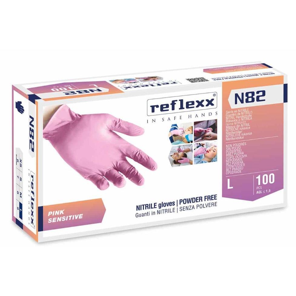 Guanti in Nitrile Reflexx N82 senza polvere
