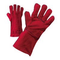 Guanti in Pelle Crosta Groppone forma americana - Anticalore ideale per saldatori