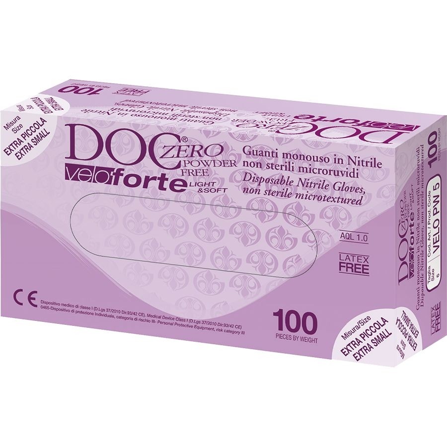 Guanti Monouso in nitrile senza polvere Blu - 100 pezzi