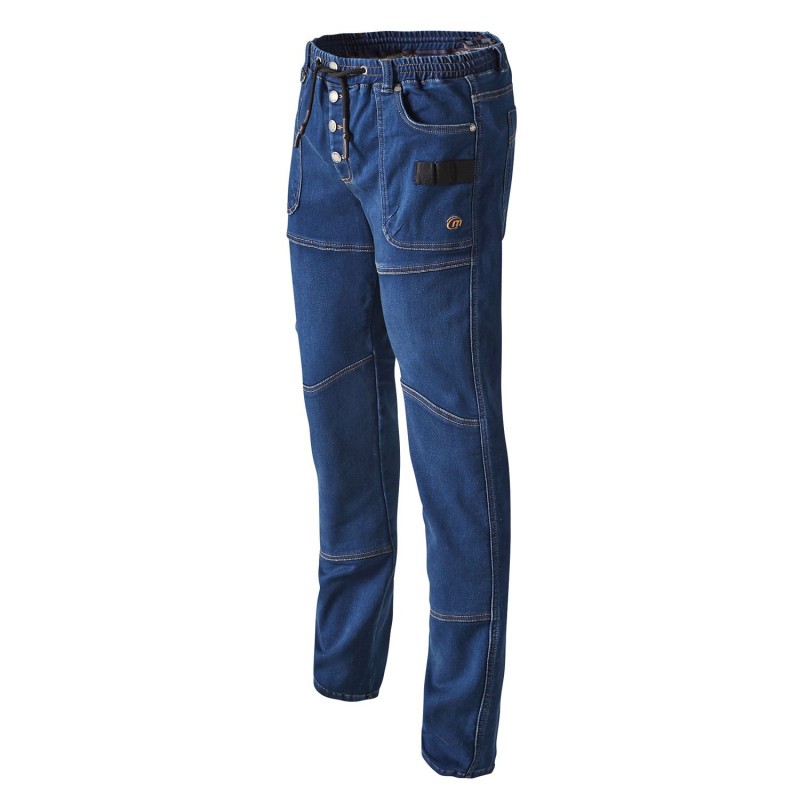 Jeans in pile da Lavoro Stretch Multitasche Molinel Denim Jogging 0307.9999.151