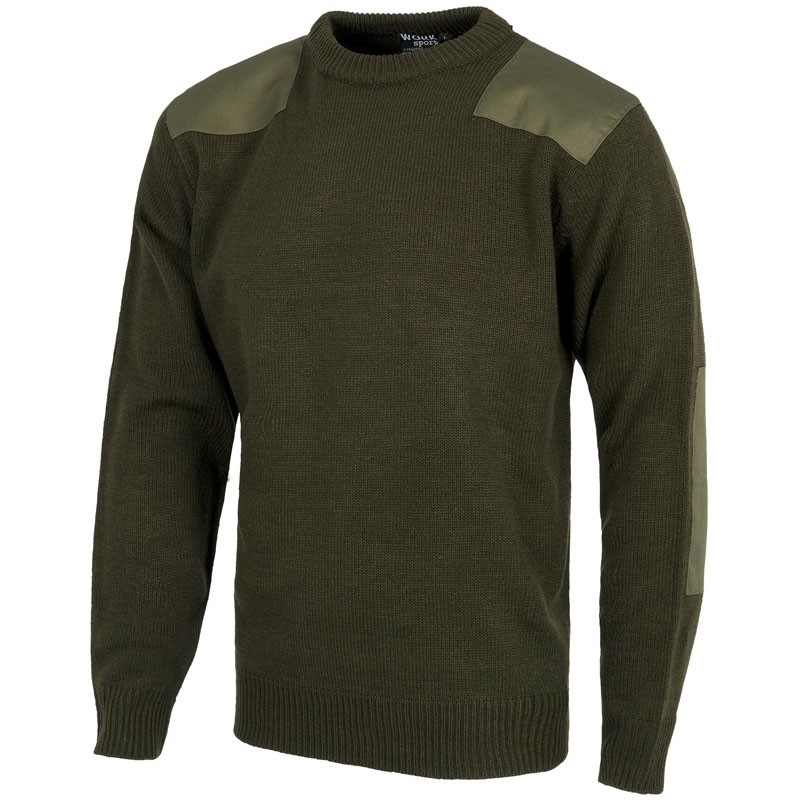 Maglione girocollo in punto grosso con rinforzi - Workteam