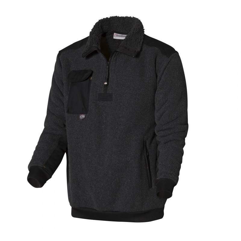 Maglione zip corta da Lavoro Multitasche Molinel New Scandik 1703.6095.026